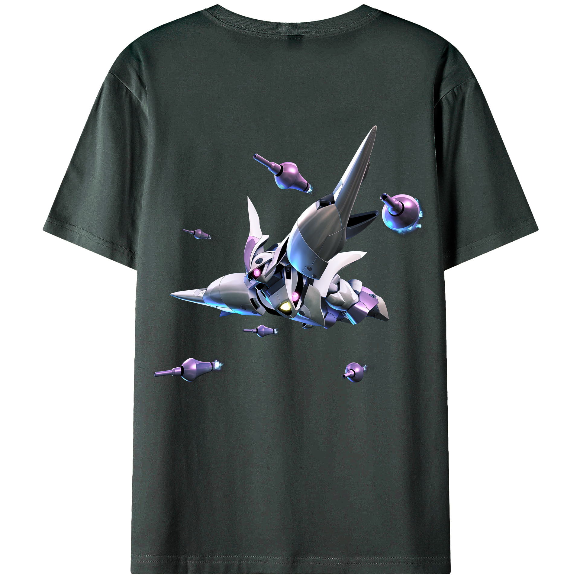 （画像用） 機動戦士ガンダム Mobile Suit Gundam 綿100％ メンズ半袖Tシャツ（バックプリント） 通気性